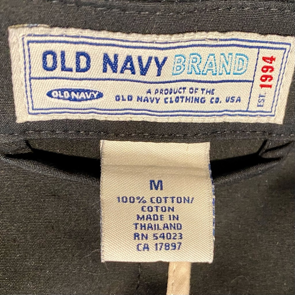Old Navy Black Short Trench Coat - Size M - Picture 8 of 8